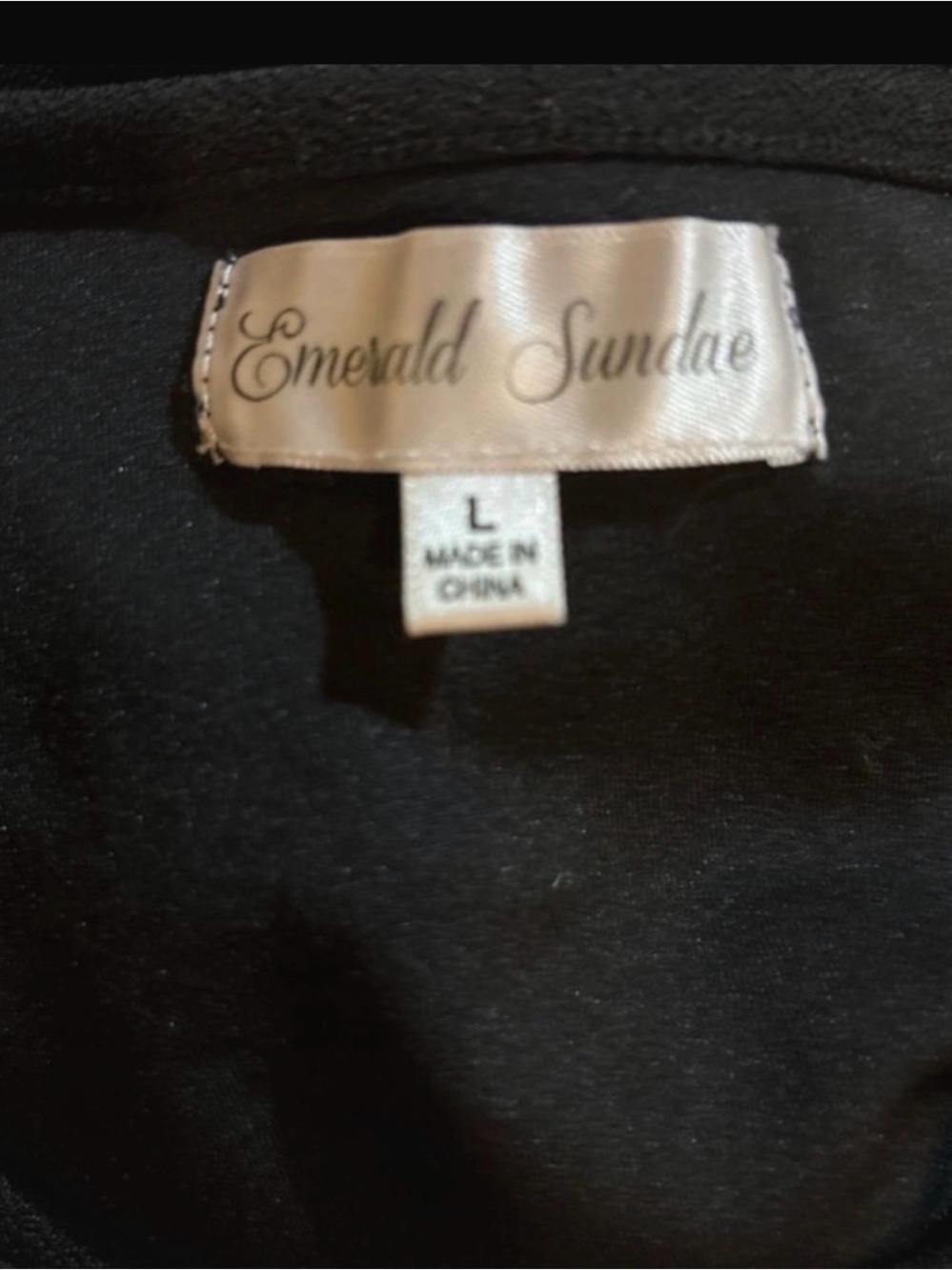 Emerald Sundae Black Draped Midi Dress - Picture 7 of 9